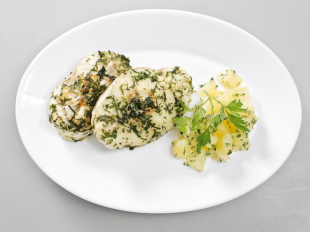 Hake in Green Garlic Sauce