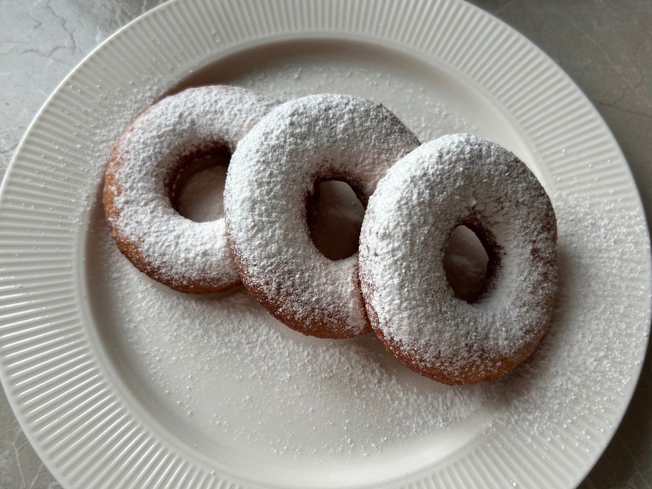 Donuts with Powdered Sugar