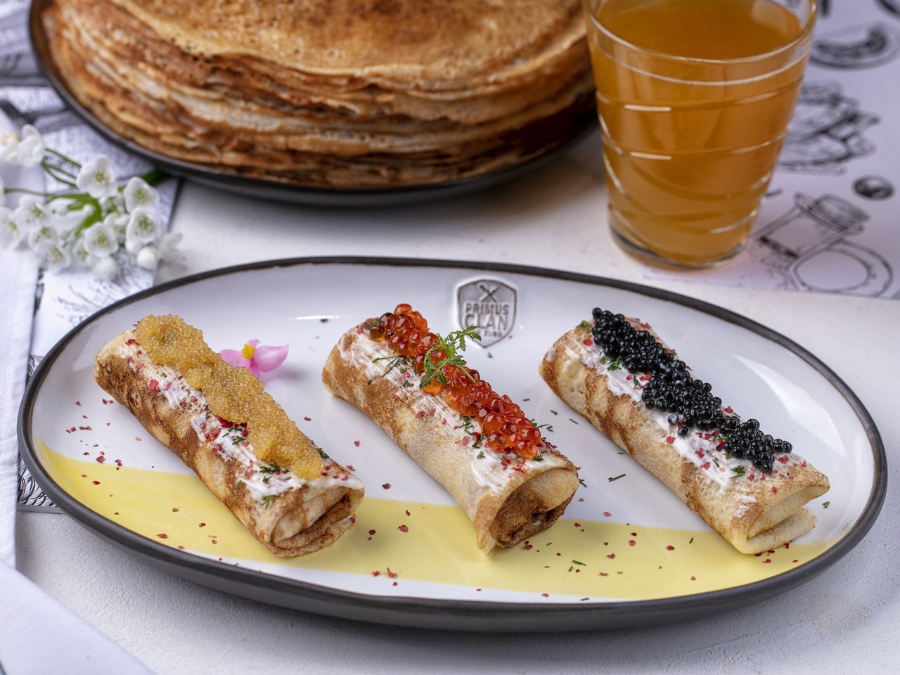 Beer Pancakes with Crab Meat – Russian recipe