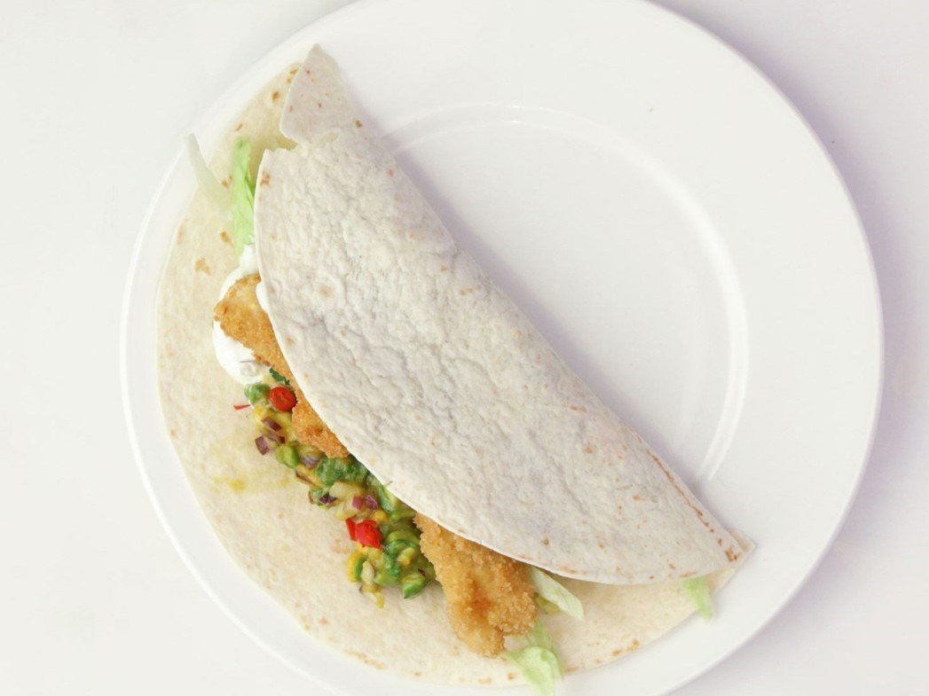 Crispy Fish Tacos with Mango Salsa