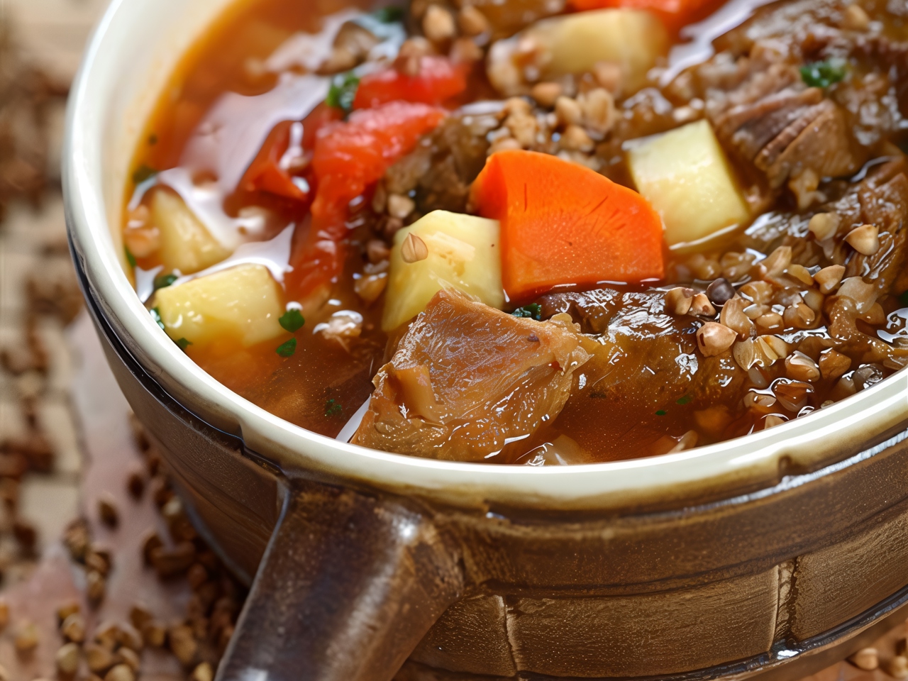 Buckwheat with Pork in a Pot – Russian recipe