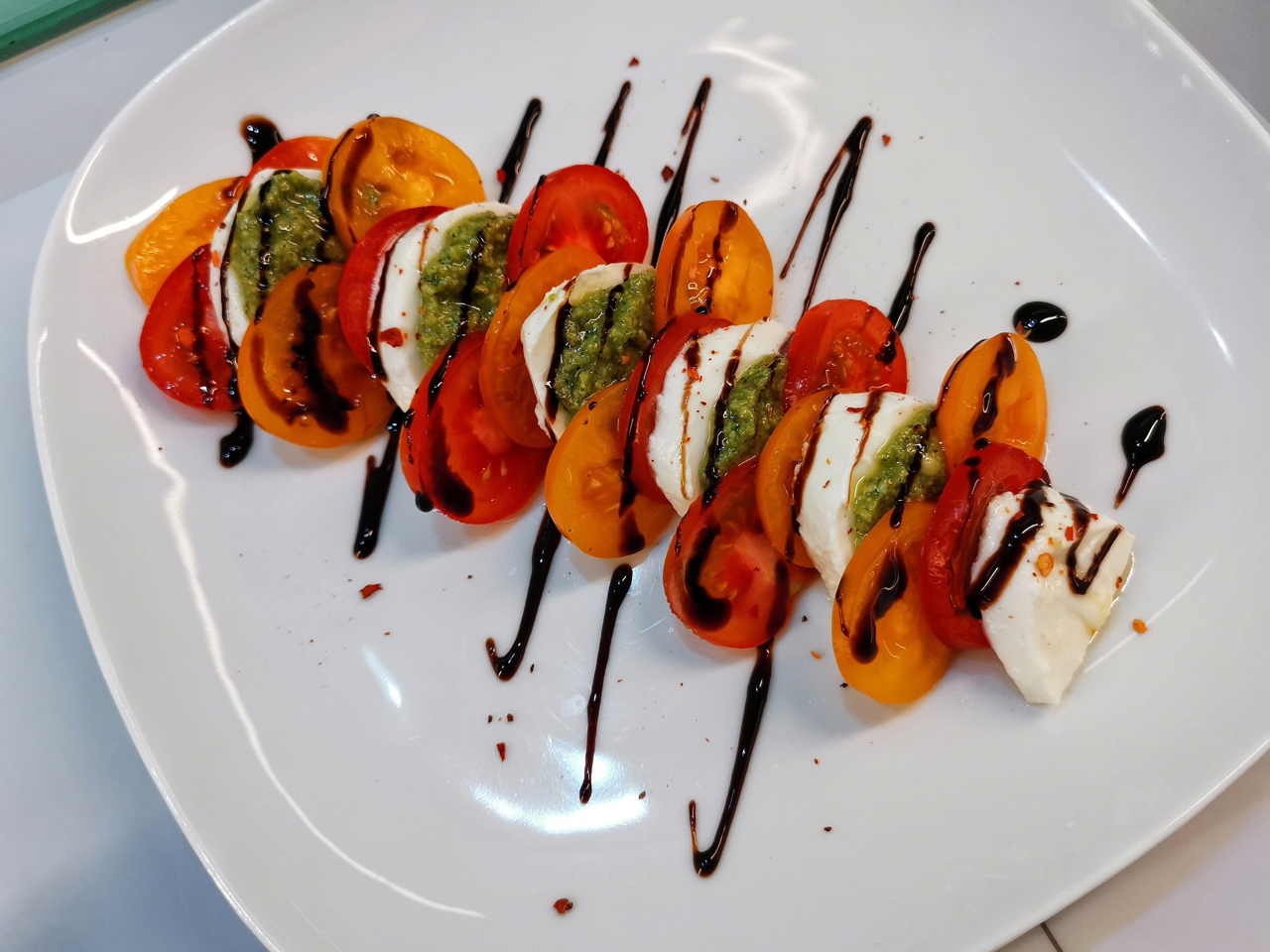 Caprese Salad with Colorful Tomatoes