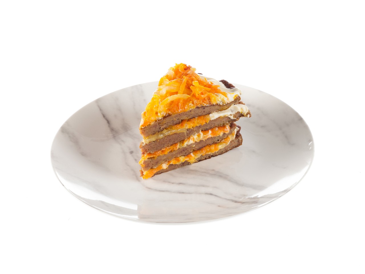 Liver Cake with Carrots and Onions