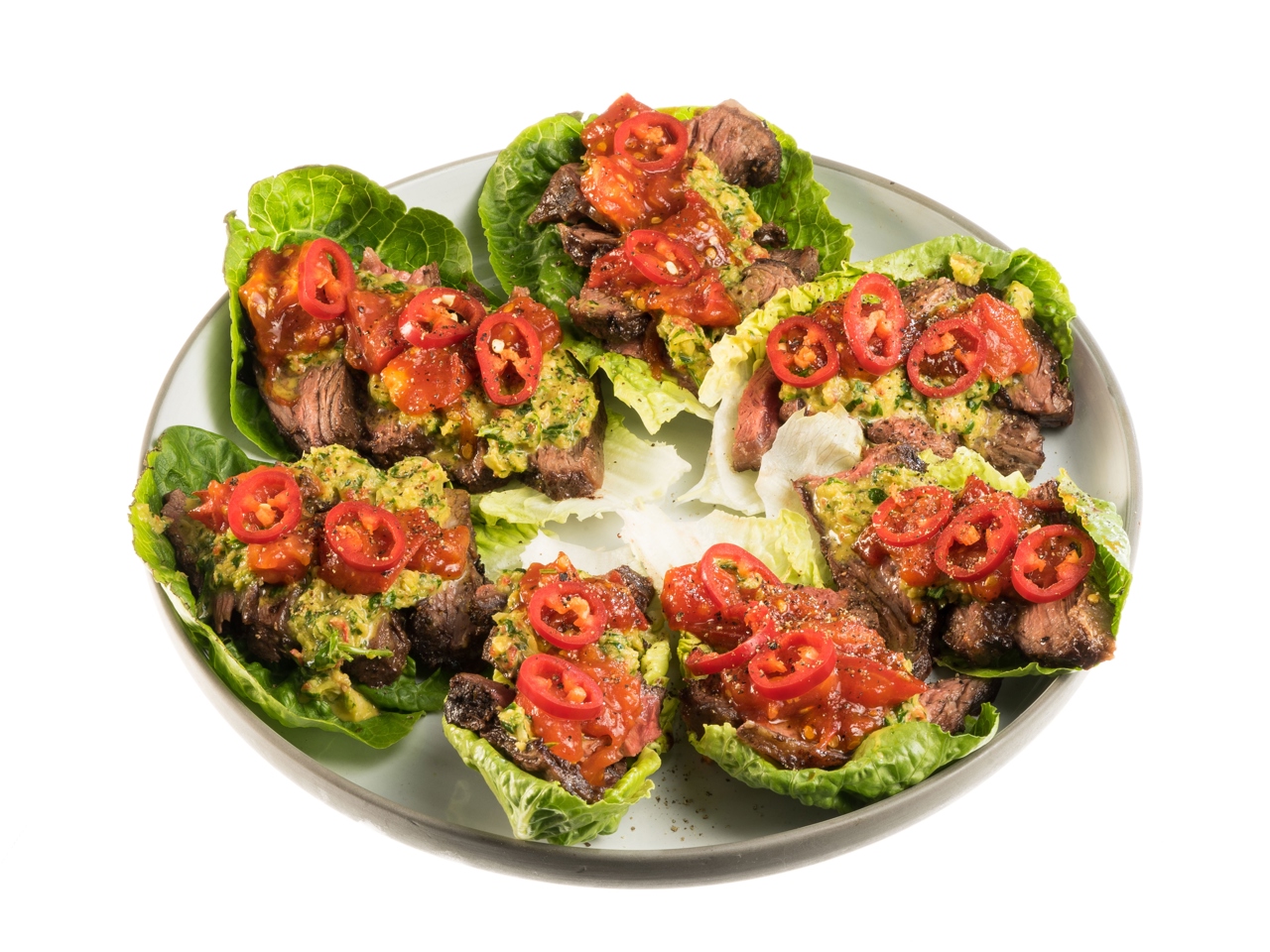 Fresh Tacos with Skirt Steak and Green Chimichurri