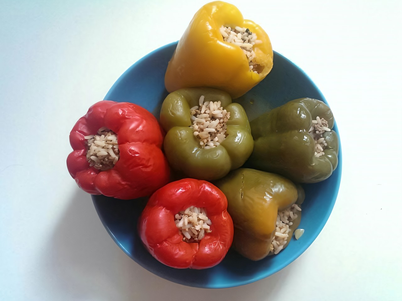 Stuffed Peppers with Meat and Rice