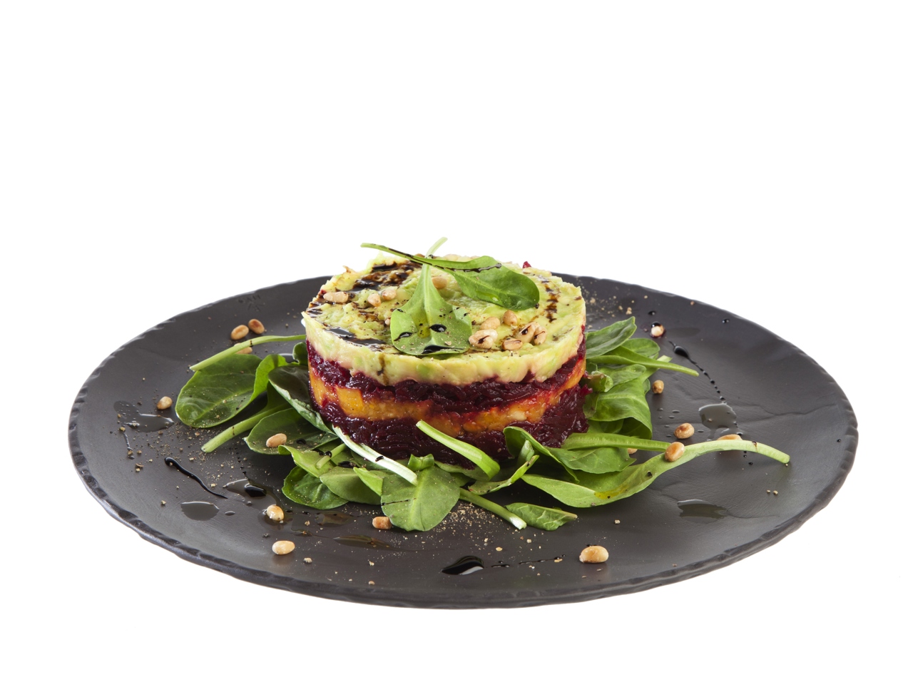 Beet, Roasted Pumpkin, and Avocado Salad