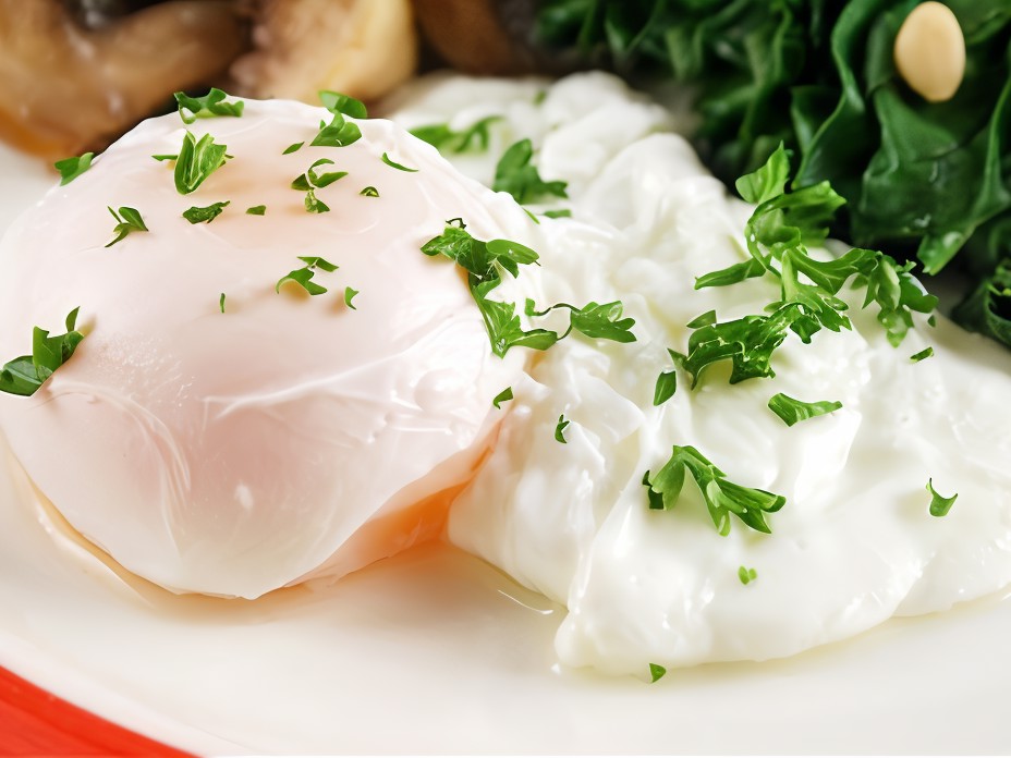 Poached Egg with Spinach and Spicy Butter