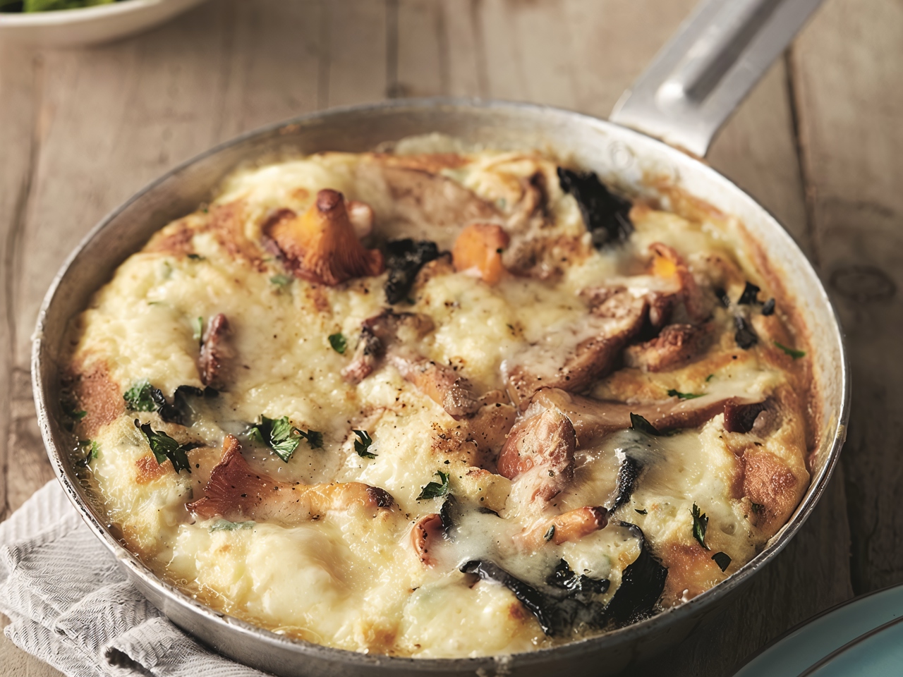 Omelette with Wild Mushrooms and Gruyère Cheese