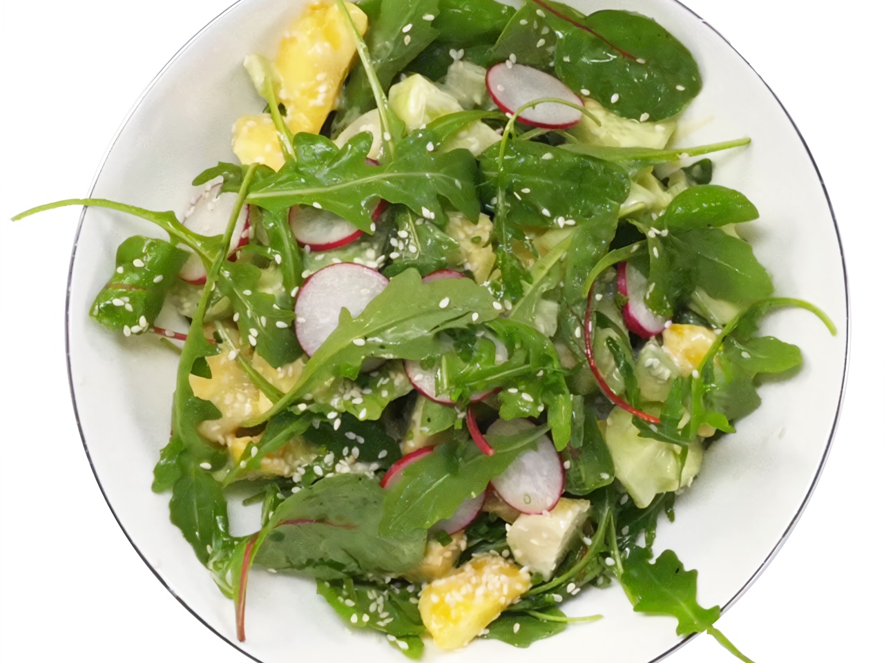 Avocado, Peach, and Radish Salad