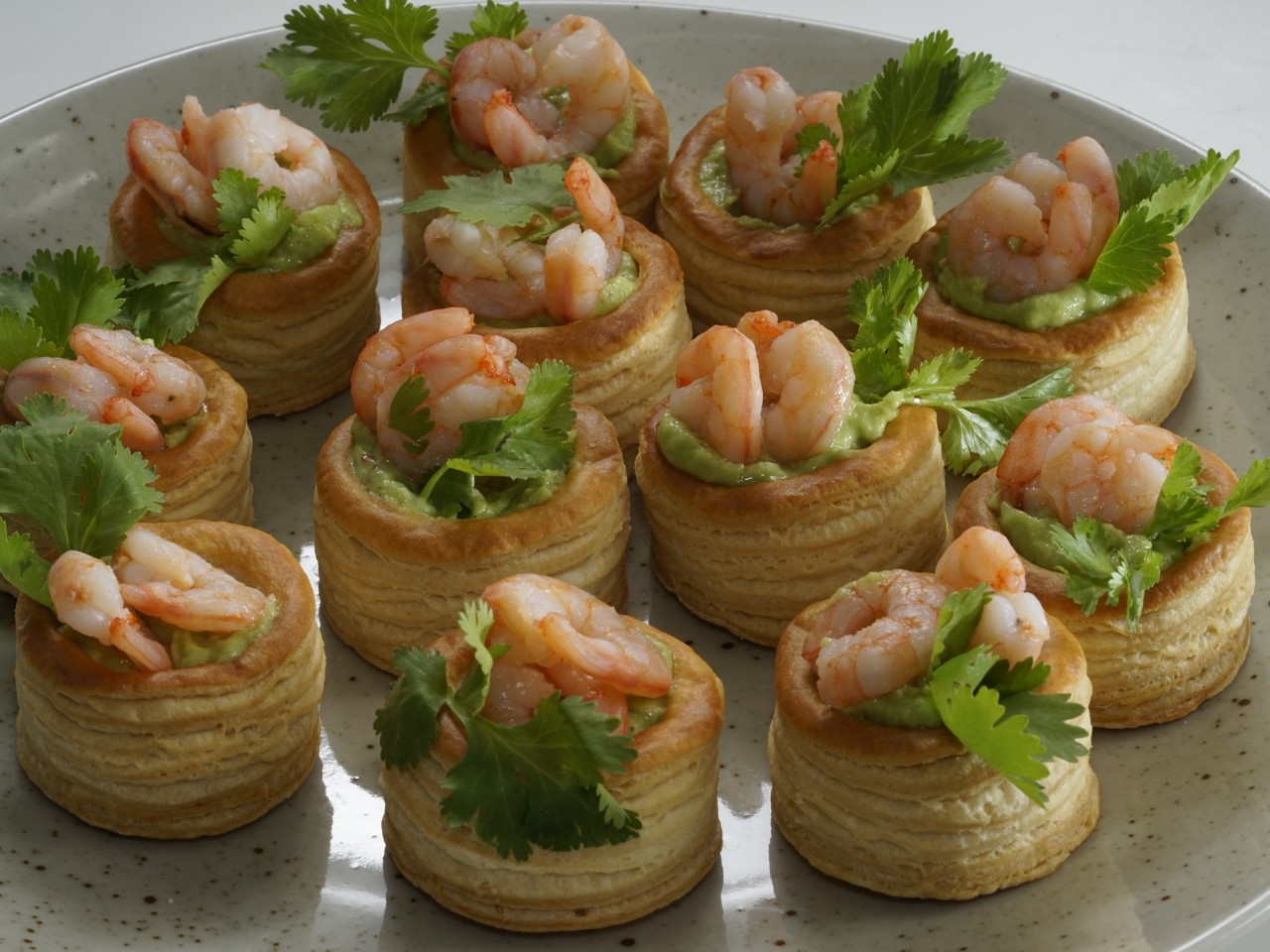 Tartlets with Guacamole and Shrimp