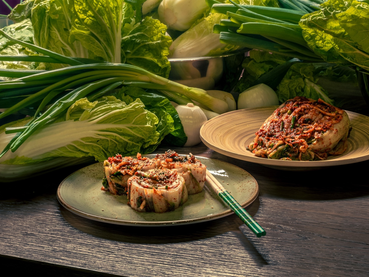 Traditional Korean Kimchi Cabbage