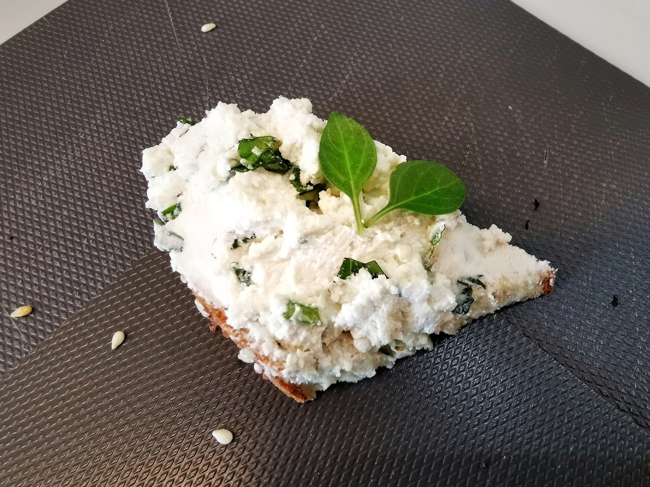 Cottage Cheese with Fresh Basil